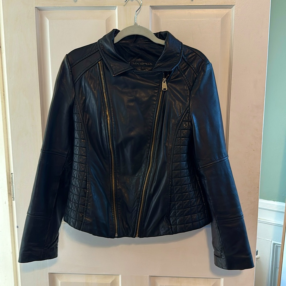 Via Spiga moto leather jacket